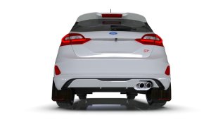 Ford Fiesta ST Mud Flap - Front + Rear - Rally Armor - UR Black with White Logo - Black - `18-`23